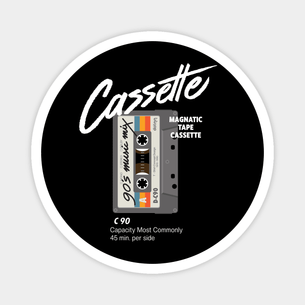 Cassette tape Magnet by dotdotdotstudio